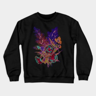 Black Panther Art - Glowing Flowers in the Dark 8 Crewneck Sweatshirt